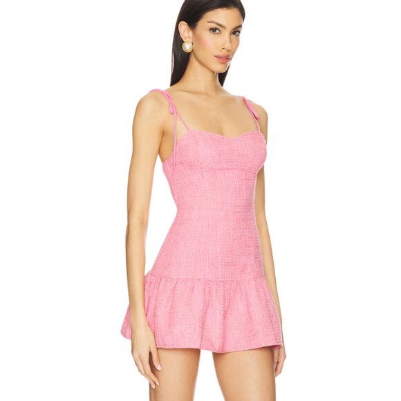 NWT MORE TO COME Niccola Mini Dress in Pink size large - Picture 4 of 6